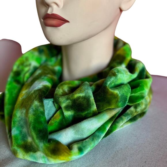 Brand New Handmade Organic Bamboo Tie Dye Infinity Scarf - Picture 3 of 8